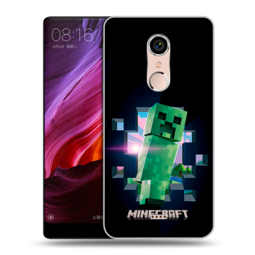 Силиконовый чехол на BQ Strike Selfie Max с принтом Майнкрафт Minecraft