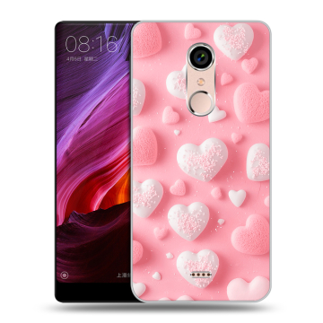 Силиконовый чехол на BQ Strike Selfie Max с принтом Сердечки Силиконовый чехол на BQ Strike Selfie Max с принтом Сердечки