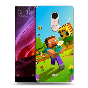 Силиконовый чехол на BQ Strike Selfie Max с принтом Майнкрафт Minecraft Силиконовый чехол на BQ Strike Selfie Max с принтом Майнкрафт Minecraft