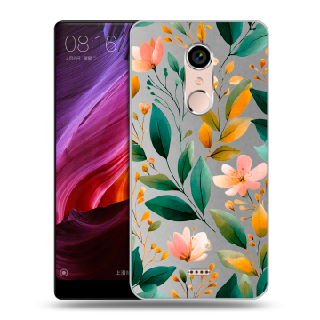 Силиконовый чехол на BQ Strike Selfie Max с принтом Цветы паттерн