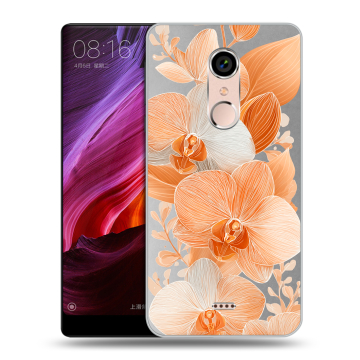 Силиконовый чехол на BQ Strike Selfie Max с принтом Бежевые цветы