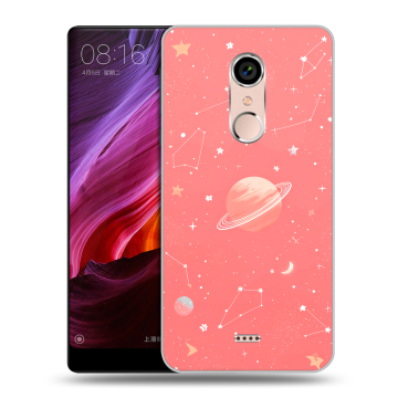 Силиконовый чехол на BQ Strike Selfie Max с принтом Розовый космос