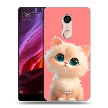 Силиконовый чехол на BQ Strike Selfie Max с принтом Розовый котенок