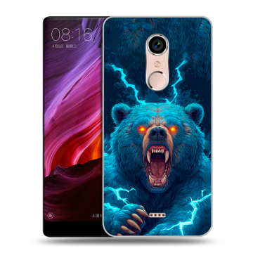 Силиконовый чехол на BQ Strike Selfie Max с принтом Медведь