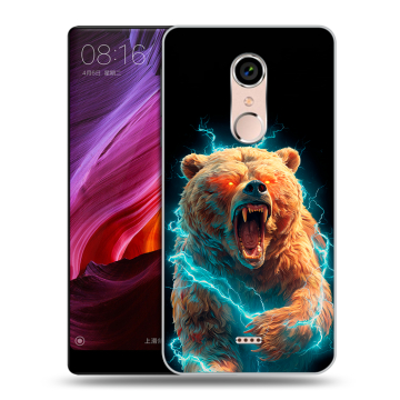 Силиконовый чехол на BQ Strike Selfie Max с принтом Медведь