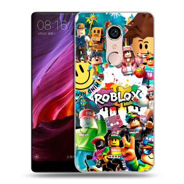 Силиконовый чехол на BQ Strike Selfie Max с принтом Roblox Роблокс