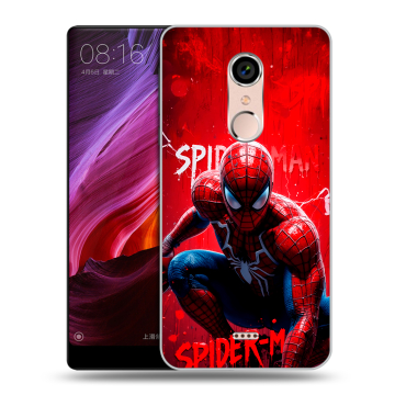 Силиконовый чехол на BQ Strike Selfie Max с принтом Spiderman Человек паук