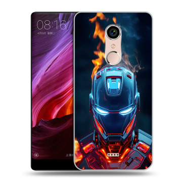 Силиконовый чехол на BQ Strike Selfie Max с принтом IronMan Железный человек