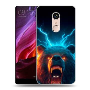 Силиконовый чехол на BQ Strike Selfie Max с принтом Медведь Силиконовый чехол на BQ Strike Selfie Max с принтом Медведь