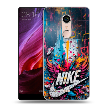 Силиконовый чехол на BQ Strike Selfie Max с принтом Nike Найк