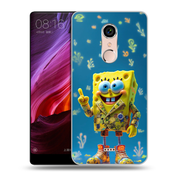 Силиконовый чехол на BQ Strike Selfie Max с принтом Спанч боб Спанчбоб