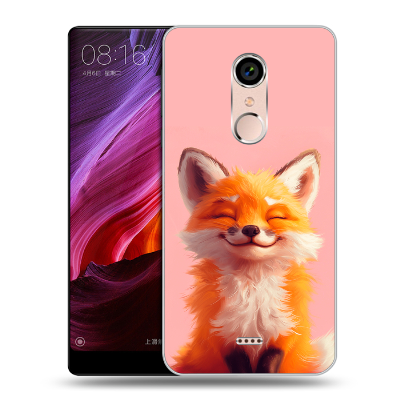Силиконовый чехол на BQ Strike Selfie Max с принтом милая лиса Силиконовый чехол на BQ Strike Selfie Max с принтом милая лиса