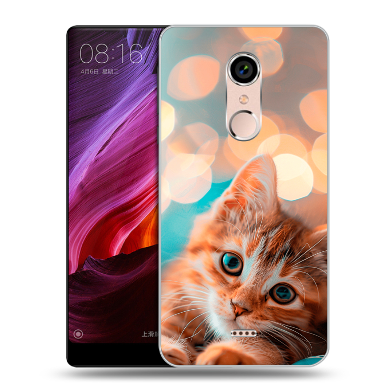 Силиконовый чехол на BQ Strike Selfie Max с принтом котик Силиконовый чехол на BQ Strike Selfie Max с принтом котик