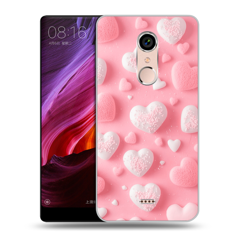 Силиконовый чехол на BQ Strike Selfie Max с принтом Сердечки Силиконовый чехол на BQ Strike Selfie Max с принтом Сердечки