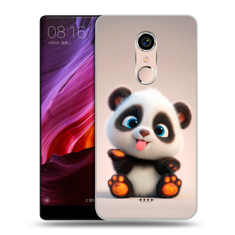 Силиконовый чехол на BQ Strike Selfie Max с принтом милая панда Силиконовый чехол на BQ Strike Selfie Max с принтом милая панда