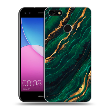 Силиконовый чехол на Huawei Nova Lite (2017) с принтом Мрамор зеленое золото Силиконовый чехол на Huawei Nova Lite (2017) с принтом Мрамор зеленое золото