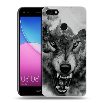 Силиконовый чехол на Huawei Nova Lite (2017) с принтом Волк Силиконовый чехол на Huawei Nova Lite (2017) с принтом Волк