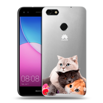 Силиконовый чехол на Huawei Nova Lite (2017) с принтом Кошки Силиконовый чехол на Huawei Nova Lite (2017) с принтом Кошки