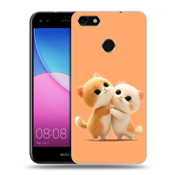 Силиконовый чехол на Huawei Nova Lite (2017) с принтом Милые котики Силиконовый чехол на Huawei Nova Lite (2017) с принтом Милые котики
