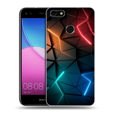 Силиконовый чехол на Huawei Nova Lite (2017) с принтом Абстракция неон Силиконовый чехол на Huawei Nova Lite (2017) с принтом Абстракция неон