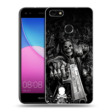 Силиконовый чехол на Huawei Nova Lite (2017) с принтом Скелет Силиконовый чехол на Huawei Nova Lite (2017) с принтом Скелет