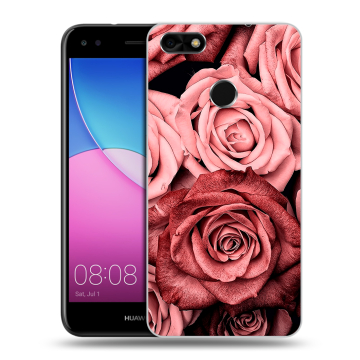 Силиконовый чехол на Huawei Nova Lite (2017) с принтом Цветы розы Силиконовый чехол на Huawei Nova Lite (2017) с принтом Цветы розы