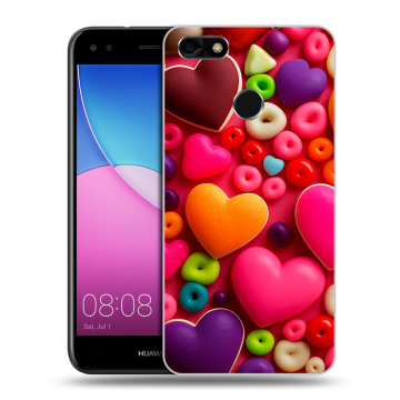 Силиконовый чехол на Huawei Nova Lite (2017) с принтом Сердечки Силиконовый чехол на Huawei Nova Lite (2017) с принтом Сердечки