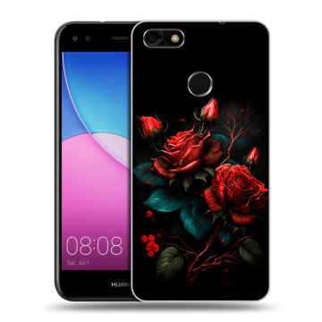 Силиконовый чехол на Huawei Nova Lite (2017) с принтом Розы красные