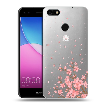 Силиконовый чехол на Huawei Nova Lite (2017) с принтом Ветка сакуры