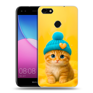 Силиконовый чехол на Huawei Nova Lite (2017) с принтом Котенок в шапке Силиконовый чехол на Huawei Nova Lite (2017) с принтом Котенок в шапке