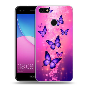 Силиконовый чехол на Huawei Nova Lite (2017) с принтом Бабочки