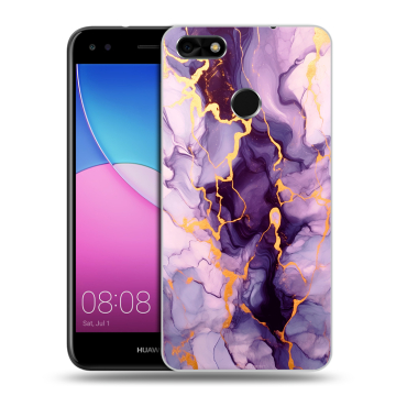 Силиконовый чехол на Huawei Nova Lite (2017) с принтом Мрамор