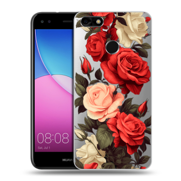 Силиконовый чехол на Huawei Nova Lite (2017) с принтом Розы