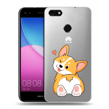 Силиконовый чехол на Huawei Nova Lite (2017) с принтом Корги