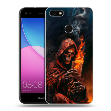 Силиконовый чехол на Huawei Nova Lite (2017) с принтом Скелет и карты
