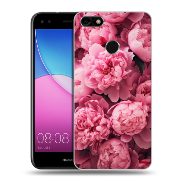 Силиконовый чехол на Huawei Nova Lite (2017) с принтом цветы пионы