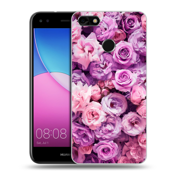 Силиконовый чехол на Huawei Nova Lite (2017) с принтом лавандовые розы