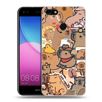 Силиконовый чехол на Huawei Nova Lite (2017) с принтом капибара Силиконовый чехол на Huawei Nova Lite (2017) с принтом капибара