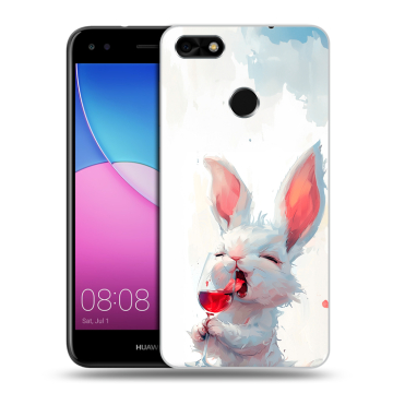 Силиконовый чехол на Huawei Nova Lite (2017) с принтом кролик зайчик