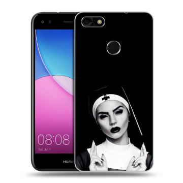 Силиконовый чехол на Huawei Nova Lite (2017) с принтом монашка