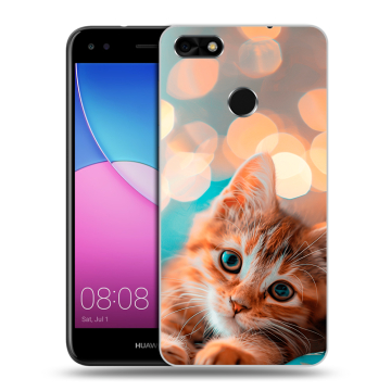 Силиконовый чехол на Huawei Nova Lite (2017) с принтом котик