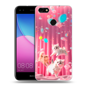 Силиконовый чехол на Huawei Nova Lite (2017) с принтом милые котики