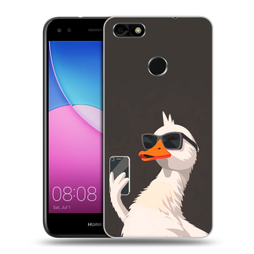 Силиконовый чехол на Huawei Nova Lite (2017) с принтом утка в очках