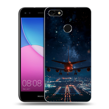 Силиконовый чехол на Huawei Nova Lite (2017) с принтом самолет