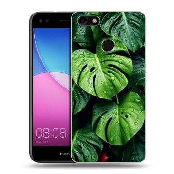 Силиконовый чехол на Huawei Nova Lite (2017) с принтом Листья