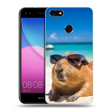 Силиконовый чехол на Huawei Nova Lite (2017) с принтом Капибара