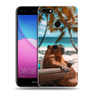 Силиконовый чехол на Huawei Nova Lite (2017) с принтом Капибара Силиконовый чехол на Huawei Nova Lite (2017) с принтом Капибара