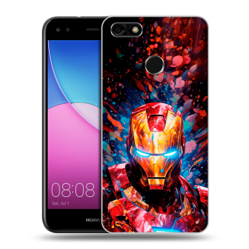 Силиконовый чехол на Huawei Nova Lite (2017) с принтом Железный человек Ironman