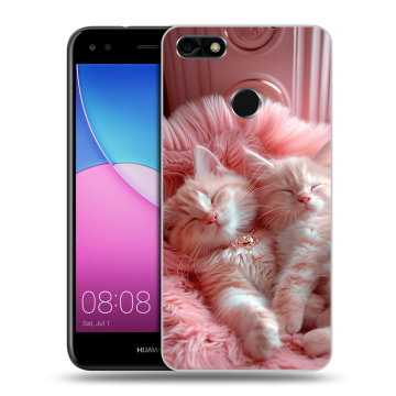 Силиконовый чехол на Huawei Nova Lite (2017) с принтом котята котики