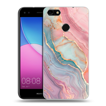Силиконовый чехол на Huawei Nova Lite (2017) с принтом розовый мрамор Силиконовый чехол на Huawei Nova Lite (2017) с принтом розовый мрамор